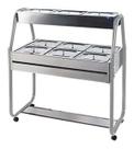 Self Service Duplo 112 Cm 6 Cubas Quentes, 3 Frias Ibet 127V