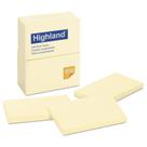 Self-Stick Notes Highland 6559YW 8 x 13 cm, amarelo, 100 folhas, pacote com 12 unidades