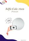 Selfie Cake Acrílico Prateado 10cm unidade - topo para bolo, decoração, confeitaria (16504)