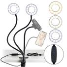Selfie Ring Light NexiGo Dual de 3,5 polegadas com telefone e webcam