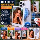 SelfViewPro Tela Selfie Magnética 3,97 Polegadas para Celular Monitor Espelho com Imã para Câmera Traseira