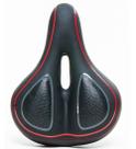 Selim Gel Vermelho Bicicleta Mtb Grande 260/200mm Elastômero Unissex Absolute