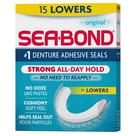 Selladores Adhesivos para Dentaduras Sea Bond Secure Original para Prótesis Inferiores 15 unidades