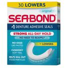 Sellos adhesivos para dentaduras Sea Bond Secure Original para inferiores 30 unidades