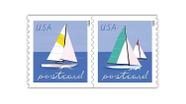 Selos de cartão postal, veleiros do serviço postal dos Estados Unidos x100