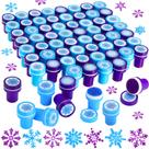 Selos de Flocos de Neve Skylety para Crianças - 60 Peças - Ideal para Artesanato de Inverno