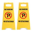 Sem placa de estacionamento HISVISION Outdoor, pacote com 2 unidades dobráveis de 26 x 12 cm