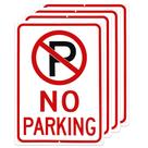 Sem placa de estacionamento OLANZU Engineer Grade Metal, 10 x 14 polegadas, pacote com 4