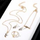 Semi Joia Folheado Ouro 18K Cobra Conjunto 4 Peças
