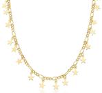 Semi-joias Choker banhado a ouro com estrelas