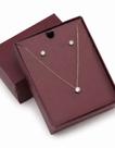 Semijoia Luxo Conjunto Ponto Luz Colar Brincos Banho de Ouro 18K Presente Feminino