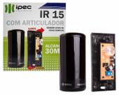 Sensor Ativo Feixe Simples Barreira IR15 com Articulador Alarme Portão Eletrônico