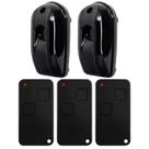 Sensor de Barreira Infravermelho Ativo 30 Metros Sia30fs + 3 Controles Ntx Preto 2 Canais Rossi