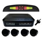 Sensor de estacionamento display colorido aviso sonoro preto Sensor de estacionamento display colorido aviso sonoro preto