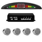 Sensor de Estacionamento Tiger Prata c/Display e Aviso Sonoro
