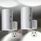 Sensor de luz noturna WSKVEZZA Dusk To Dawn 0-100 LM 5000K, pacote com 2