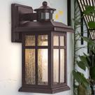 Sensor de movimento Porch Light Brilvibera Dusk to Dawn Bronze
