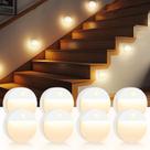 Sensor de movimento Stair Light Guankai, pacote com 8 unidades, operado por bateria