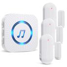 Sensor de porta Chime SanJie 3 sensores+1 receptor com alcance de 600 m