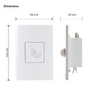 Sensor de Presença Embutir Parede 4x2 Com Fotocelula Sleek