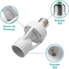 Sensor de Presença para Banheiro e Dispensa Bocal E27 Bivolt Praticidade Sem Tocar no Interruptor