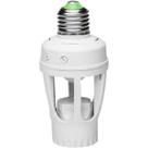 Sensor de Presença Para Iluminação de Segurança Bocal E27 Detecta Intrusos e Acende a Luz Sozinho