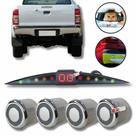 Sensor De Ré Estacionamento Cromado Emborrachado - Pick Up Caminhonete UNIVERSAL