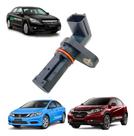 Sensor de rotação honda accord civic crv hrv 1.8 2.0 2.4 3.5 16v 24v 2008 a 2021 cor preto conector 3 pinos s/chicote conector retangular conector macho