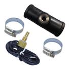 Sensor de temp água ou óleo 12v c/ cabo + kit adaptador sensor temp c/ tubete 34,9mm st01 ka01