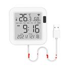 Sensor De Temperatura E Umidade WiFi Inteligente Com Luz De Fundo Para Casa Inteligente, Funciona