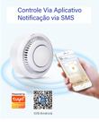 Sensor Detector de Fumaça Inteligente App ZigBee Alexa GoogleHome