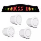 Sensor Estacionamento 4 Pontos Branco Display Led Colorido