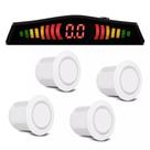 Sensor Estacionamento 4 Pontos Branco Display Led Colorido