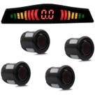 Sensor Estacionamento 4 Sensores Ré 18mm Display Led Cor Preto