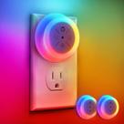Sensor Night Lights Dawnrise Dusk to Dawn, pacote com 12 cores e 2