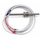 Sensor termopar pt100 haste 8x50mm rosca 1/2 bsp cabo 2 mt