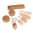 Sensory Bin Tools Toy Atyhao Wooden para crianças pequenas Nanmu Wood