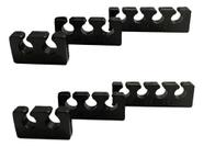 Separador Cabo De Vela 10mm Silicone Preto - 6 Pças Melpis