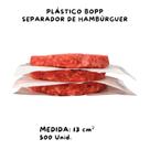 Separador de Hamburguer 13x13 de Plástico com 500 unidades Próprio Para Alimentos.
