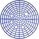 Separador de particulas azul 26 cm para balde