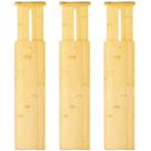 Separadores de Cajones de Bambú Caddy VaeFae 10 cm de Alto 42-55 cm