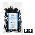 Separadores de dedos para pedicure Pro Sole Black Foam 144 unidades