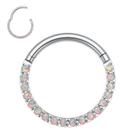 Septum Jewelry PEAKLINK Opal 16G Nose Hoop Ring Surgical Steel