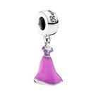 Sereia Princesa Elsa Vestido Charme 925 Prata Esterlina Grânulo Caber Pulseiras Originais Jóias Diy
