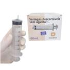Seringa 60ml s/ ag. bico slip caixa com 25 unidades descarpack