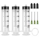 Seringa A AKRAF 200mL com tubo de 140 cm e agulha 14G 1,5", pacote com 3