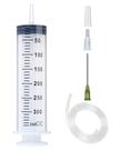 Seringa A AKRAF 350mL com tubo de 70 cm e agulha 14G 3,8 cm