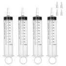 Seringa BeHerk 100mL de plástico com adaptador de ponta para líquido x4
