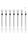Seringa BHOWISK de 1 ml Luer Lock com tampa estéril embalada individualmente, pacote com 50