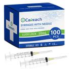 Seringa Careach 10mL com aço inoxidável 20Ga de 1,5 polegadas